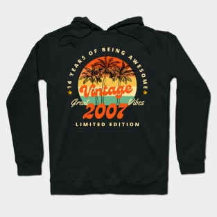 15 Year Old Gifts Vintage 2007 Limited Edition 15th Birthday Hoodie